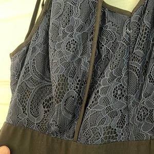 BCBG Navy & Black maxi dress NWT